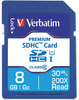 A Picture of product VER-96318 Verbatim® 8GB Premium SDHC Memory Card, UHS-1 V10 U1 Class 10, Up to 70MB/s Read Speed