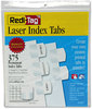A Picture of product RTG-39017 Redi-Tag® Laser and Inkjet Printable Index Tabs,  1 1/8 x 1 1/4, White, 375/Pack