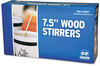 A Picture of product RPP-R810 Royal Paper Wood Stir Sticks,  5 1/2" Long, Woodgrain, 1000 per Box