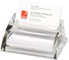 A Picture of product SWI-10135 Swingline® Stratus™ Acrylic Business Card Holder,  Holds 40 3 1/2 x 2 Cards, Clear