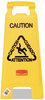 A Picture of product RCP-611200YW Rubbermaid® Commercial Multilingual "Caution" Floor Sign,  Plastic, 11 x 1 1/2 x 26, Bright Yellow