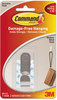 A Picture of product MMM-17061BN Command™ Decorative Hooks,  Timeless, Medium, 1 Hook & 2 Strips/Pack