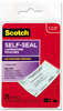 A Picture of product MMM-LS851G Scotch™ Self-Sealing Laminating Pouches,  9.5 mil, 2 7/16 x 3 7/8, Business Card Size, 25