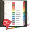 A Picture of product UNV-24810 Universal® Deluxe Table of Contents Dividers for Printers 12-Tab, Jan. to Dec., 11 x 8.5, White, 1 Set