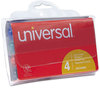 A Picture of product UNV-43650 Universal™ Dry Erase Marker Broad Chisel Tip, Assorted Colors, 4/Set