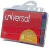 A Picture of product UNV-43650 Universal™ Dry Erase Marker Broad Chisel Tip, Assorted Colors, 4/Set