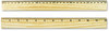 A Picture of product UNV-59021 Universal® Flat Wood Ruler w/Double Metal Edge, Standard, 12" Long, Clear Lacquer Finish