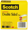 A Picture of product MMM-6652P3436 Scotch® Double-Sided Tape 3" Core, 0.75" x 36 yds, Clear, 2/Pack