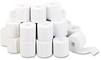 Impact and Inkjet Printing Bond Paper Rolls Print 0.5" Core, 2.25" x 150 ft, White, 3/Pack