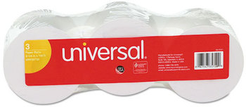 Universal® Impact and Inkjet Printing Bond Paper Rolls Print 0.5" Core, 2.25" x 150 ft, White, 3/Pack