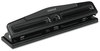 A Picture of product UNV-74323 Universal® Deluxe Punch 12-Sheet Two- and Three-Hole Adjustable 9/32" Holes, Black
