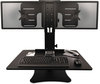 A Picture of product VCT-DC350 Victor® DC350 High Rise™ Collection Dual Monitor Sit-Stand Desk Converter,  28 x 23 x 15.5, Blk