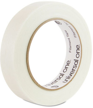 Universal® 350# Premium Filament Tape 3" Core, 24 mm x 54.8 m, Clear