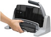 A Picture of product SWI-74357 Swingline® LightTouch® Heavy-Duty Paper Punch,  9/32" Holes, Black/Gray