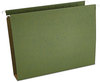 A Picture of product UNV-14142 Universal® Box Bottom Hanging File Folders 2" Capacity, Letter Size, 1/5-Cut Tabs, Standard Green, 25/Box