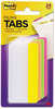 A Picture of product MMM-686PLOY3IN Post-It® Tabs Solid Color 1/3-Cut, Assorted Bright Colors, 3" Wide, 24/Pack