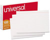 A Picture of product UNV-47205 Universal® Recycled Index Strong 2 Pt. Stock Cards Unruled 3 x 5, White, 500/Pack