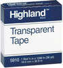 A Picture of product MMM-5910341296 Highland™ Transparent Tape 1" Core, 0.75" x 36 yds, Clear