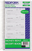 A Picture of product RED-23L117 Rediform® Money and Rent Unnumbered Receipt Book,  5 1/2 x 2 3/4, Two-Part, 500 Sets/Book