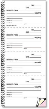 Rediform® Money and Rent Unnumbered Receipt Book,  5 1/2 x 2 3/4, Two-Part, 500 Sets/Book