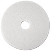 A Picture of product MMM-08476 3M™ White Super Polish Floor Pads 4100 Low-Speed Polishing 12" Diameter, 5/Carton