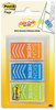 A Picture of product MMM-682SHOBL Post-it® Flags Arrow Message 1" Page "Sign Here", Blue/Lime/Orange, 20 Flags/Dispenser, 3 Dispensers/Pack