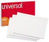 A Picture of product UNV-47200 Universal® Recycled Index Strong 2 Pt. Stock Cards Unruled 3 x 5, White, 100/Pack