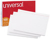 A Picture of product UNV-47200 Universal® Recycled Index Strong 2 Pt. Stock Cards Unruled 3 x 5, White, 100/Pack