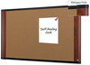 A Picture of product MMM-C4836MY 3M Widescreen Cork Board,  48 x 36, Aluminum Frame w/Mahogany Wood Grained Finish