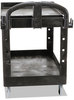 A Picture of product 968-668 Rubbermaid HD 2 Shelf Utility Cart with Lipped Shelf (Med). 45.25" L x 25 7/8" W x 33.25" H.