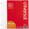 A Picture of product UNV-20911 Universal® Filler Paper 3-Hole, 8.5 x 11, Medium/College Rule, 100/Pack