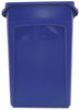 A Picture of product RCP-354007BE Rubbermaid® Commercial Slim Jim® Plastic Recycling Container with Venting Channels,  Plastic, 23gal, Blue