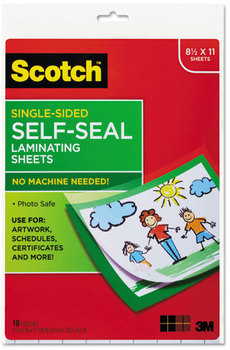Scotch™ Self-Sealing Laminating Sheets,  6.0 mil, 8 1/2 x 11, 10/Pack
