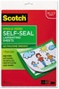 A Picture of product MMM-LS854SS10 Scotch™ Self-Sealing Laminating Sheets,  6.0 mil, 8 1/2 x 11, 10/Pack