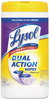 A Picture of product RAC-81700 LYSOL® Brand Dual Action™ Disinfecting Wipes,  Citrus, 7 x 8, 75/Canister, 6 Canisters/Case