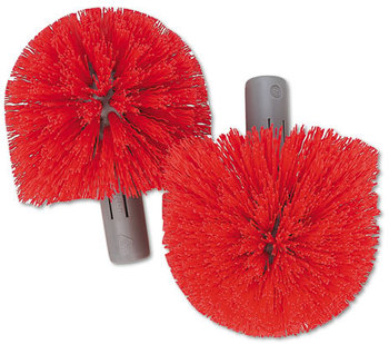 Unger® Ergo Toilet Swab Replacement Heads. 3.5 in. Red. 2 swabs/pack, 5 packs/case.