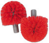 A Picture of product UNG-BBRHR Unger® Ergo Toilet Swab Replacement Heads. 3.5 in. Red. 2 swabs/pack, 5 packs/case.