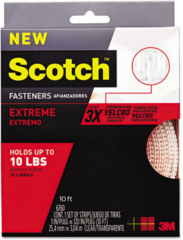 Scotch™ Extreme Fasteners,  1" x 10 ft, Clear