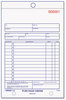 A Picture of product RED-1L140 Rediform® Purchase Order Book,  Bottom Punch, 5 1/2 x 7 7/8, Two-Part Carbonless, 50 Forms