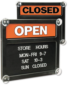 Headline® Sign Double-Sided Open/Closed Sign,  14 3/8 x 12 3/8