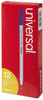A Picture of product UNV-27411 Universal™ Ballpoint Stick Pen Medium 1 mm, Blue Ink, Gray/Blue Barrel, Dozen