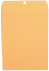 A Picture of product UNV-35264 Universal® Kraft Clasp Envelope #90, Square Flap, Clasp/Gummed Closure, 9 x 12, Brown 100/Box