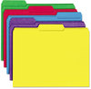 A Picture of product UNV-16166 Universal® Reinforced Top-Tab File Folders 1/3-Cut Tabs: Assorted, Letter Size, 1" Expansion, Colors, 100/Box