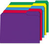 A Picture of product UNV-16166 Universal® Reinforced Top-Tab File Folders 1/3-Cut Tabs: Assorted, Letter Size, 1" Expansion, Colors, 100/Box