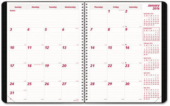 Brownline® DuraFlex 14-Month Planner 11 x 8.5, Black Cover, (Dec to Jan): 2023 2025