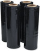 A Picture of product UNV-62120 Universal® Black Stretch Film 18" x 1,500 ft Roll, 20 mic (80-Gauge), 4/Carton