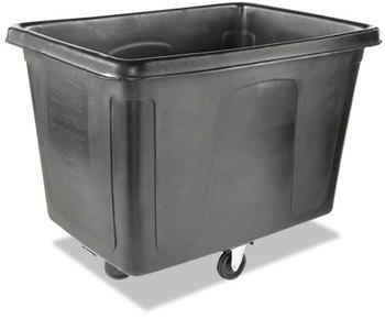 Rubbermaid® Commercial Cube Truck,  Rectangular, 600-lb. Cap., Black