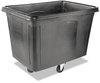 A Picture of product RCP-4619BLA Rubbermaid® Commercial Cube Truck,  Rectangular, 600-lb. Cap., Black