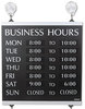 A Picture of product USS-4247 Headline® Sign Century Series Business Hours Sign,  Heavy-Duty Plastic, 13 x 14, Black