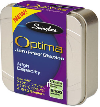 Swingline® Optima™ High-Capacity Staples,  3/8" Leg, 2,500/Box